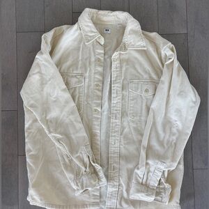uniqlo cream corduroy shacket
